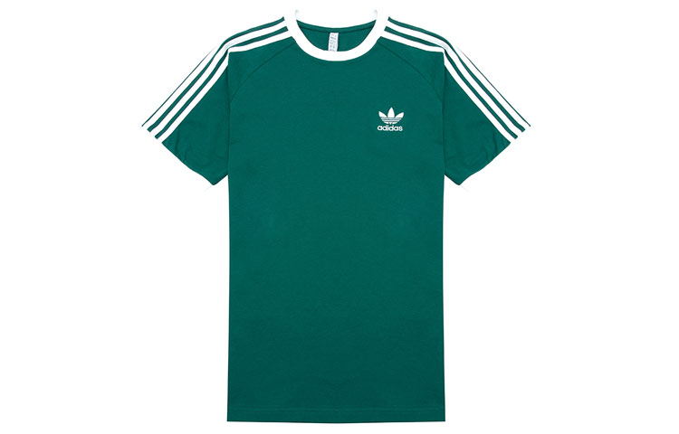 

Футболка мужская Adidas Originals с тремя полосками изумрудно-зеленая