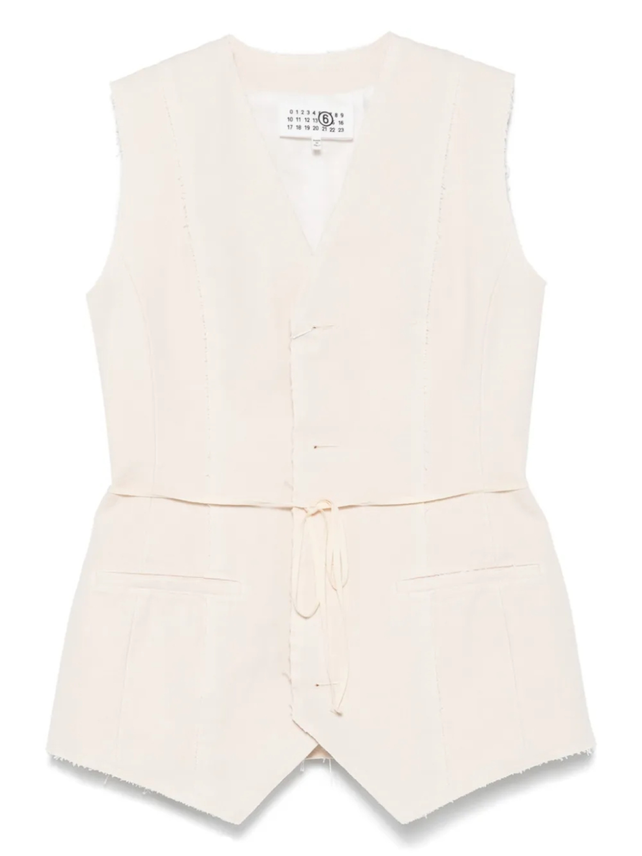 

MM6 Maison Margiela топ из хлопка, нейтральный