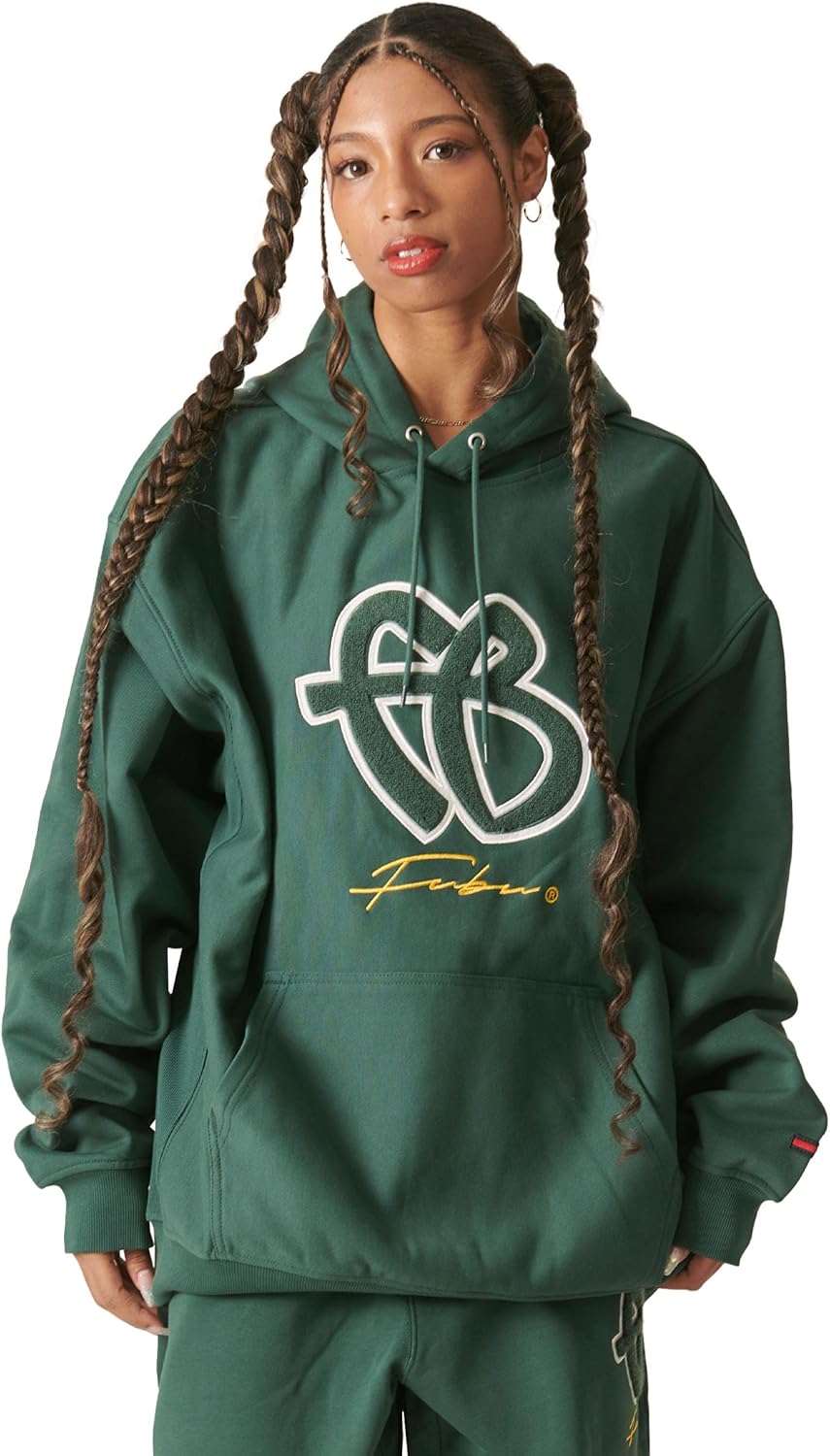 

Худи FUBU Skateboard, мужская и женская флисовая толстовка с длинным рукавом и логотипом бренда, американский повседневный стиль, свободный крой, унисекс, зеленый
