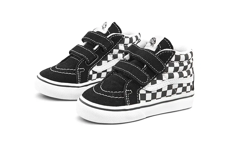 Кроссовки Sk8-Mid Reissue V Toddler 'Checkerboard - Black White' Vans — фото 2