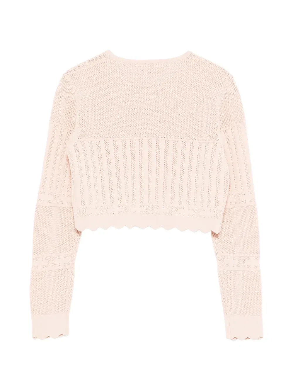 Кардиган с фестончатым краем и пуговицами Elisabetta Franchi Kids, розовый — фото 2
