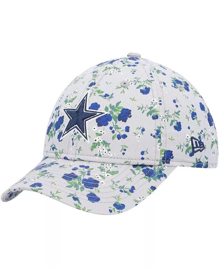 

Молодежная серая шапка Dallas Cowboys Bouquet 9TWENTY для девочек New Era, серый