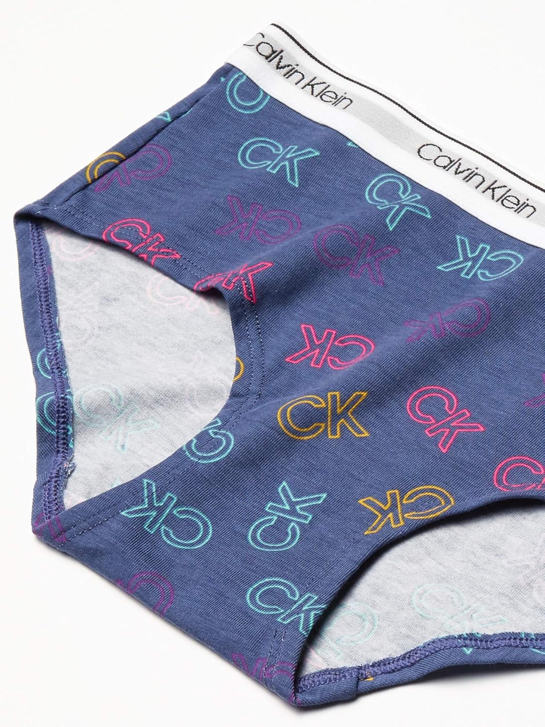 Нижнее белье Calvin Klein для девочек, современное, хлопковое, хипстерское, упаковка, Very Berry/White/Ck Logo — фото 3