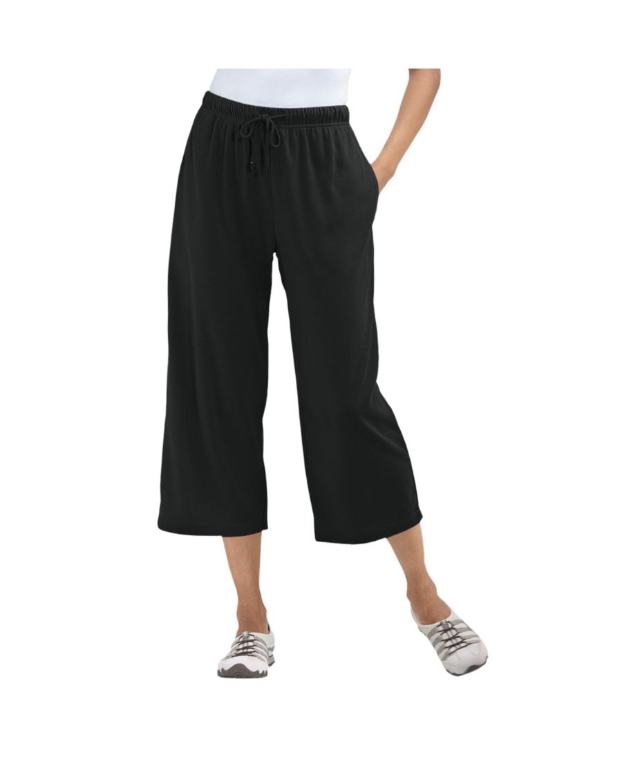 

Брюки-капри из спортивного трикотажа больших размеров Woman Within, Black