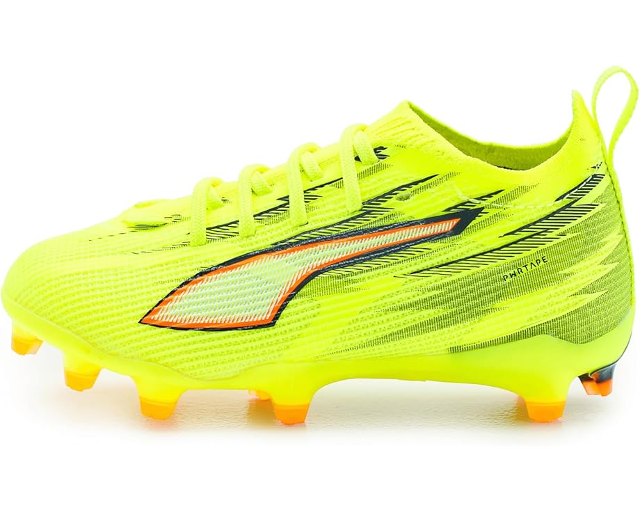 Детские бутсы Puma Ultra Pro Firm для искусственного покрытия (маленькие дети/дети постарше) PUMA Kids, Yellow Alert/Black/Glowing Red/Lime Squeeze — фото 4