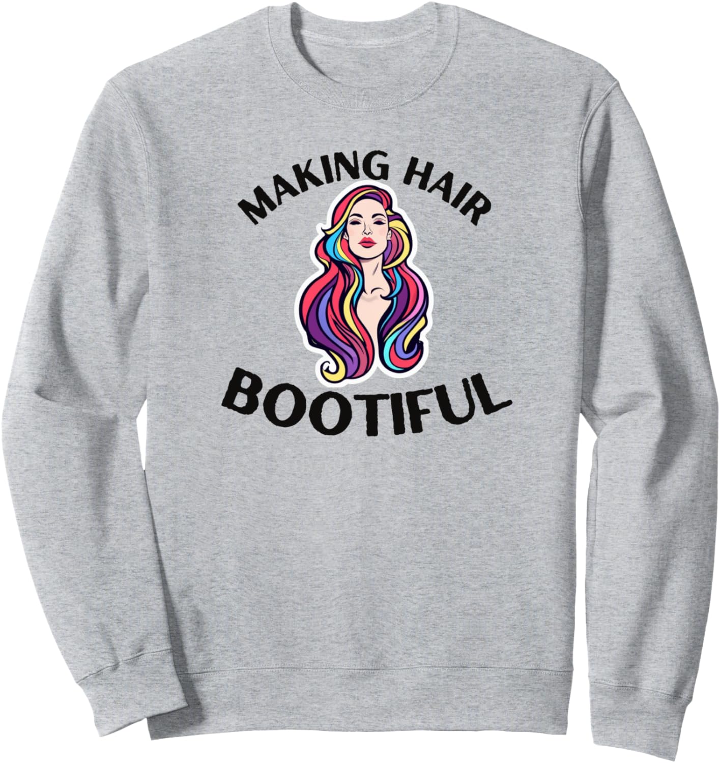 

Забавная толстовка с изображением страшного призрака-парикмахера на Хэллоуин: «Как сделать красивые волосы» Making Hair Bootiful Funny Hair Stylist Tees, серый