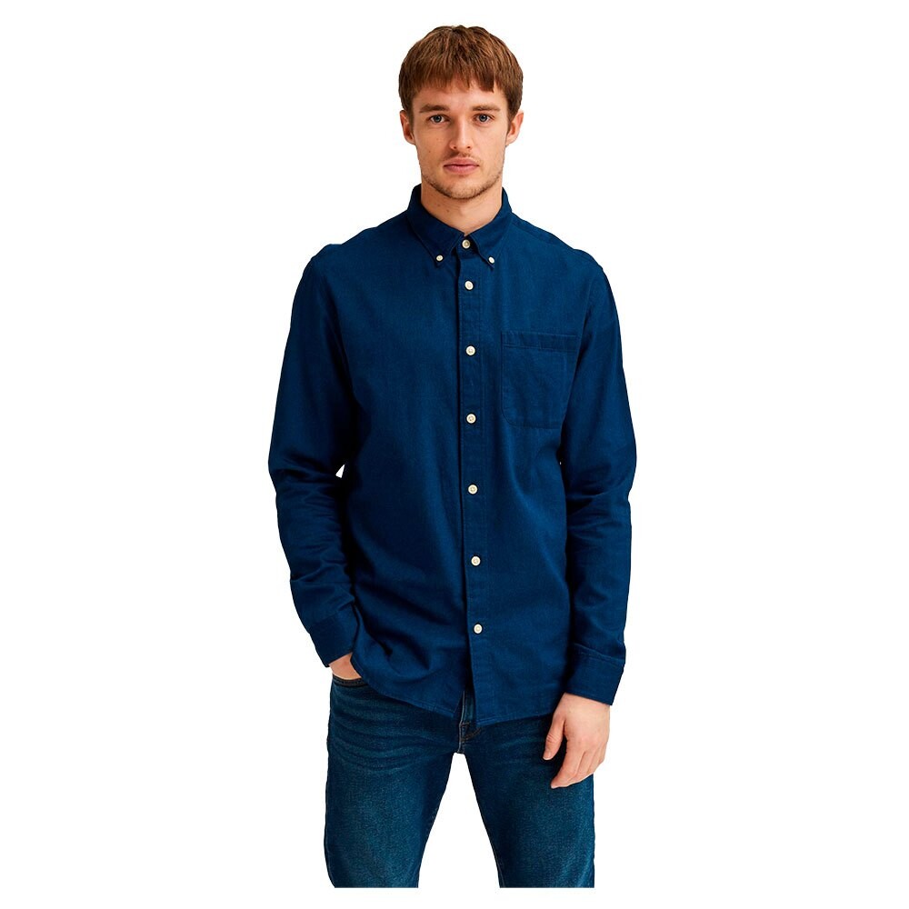 

Рубашка Selected Regrick Denim, синий
