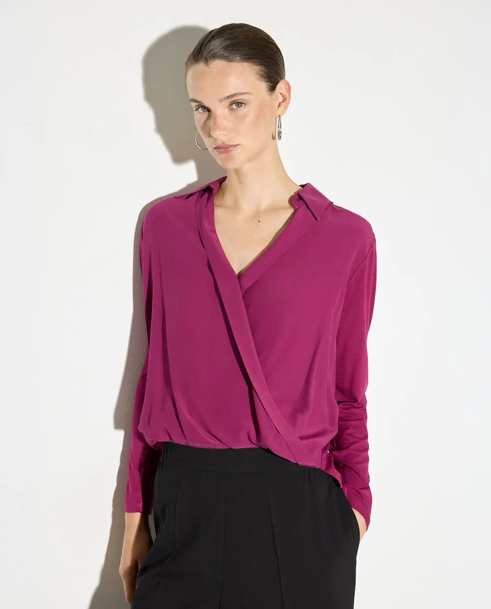 

Женская однотонная футболка с длинным рукавом Woman El Corte Inglés, фиолетовый