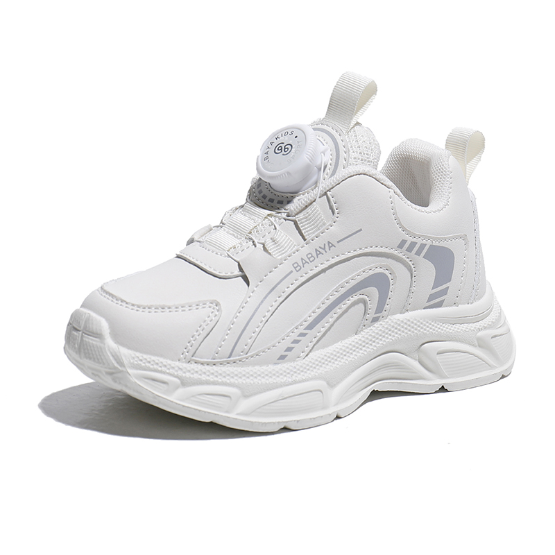 

Детские кроссовки для бега низкие дышащие нескользящие из искусственной кожи Kids' Babaya, бежевый