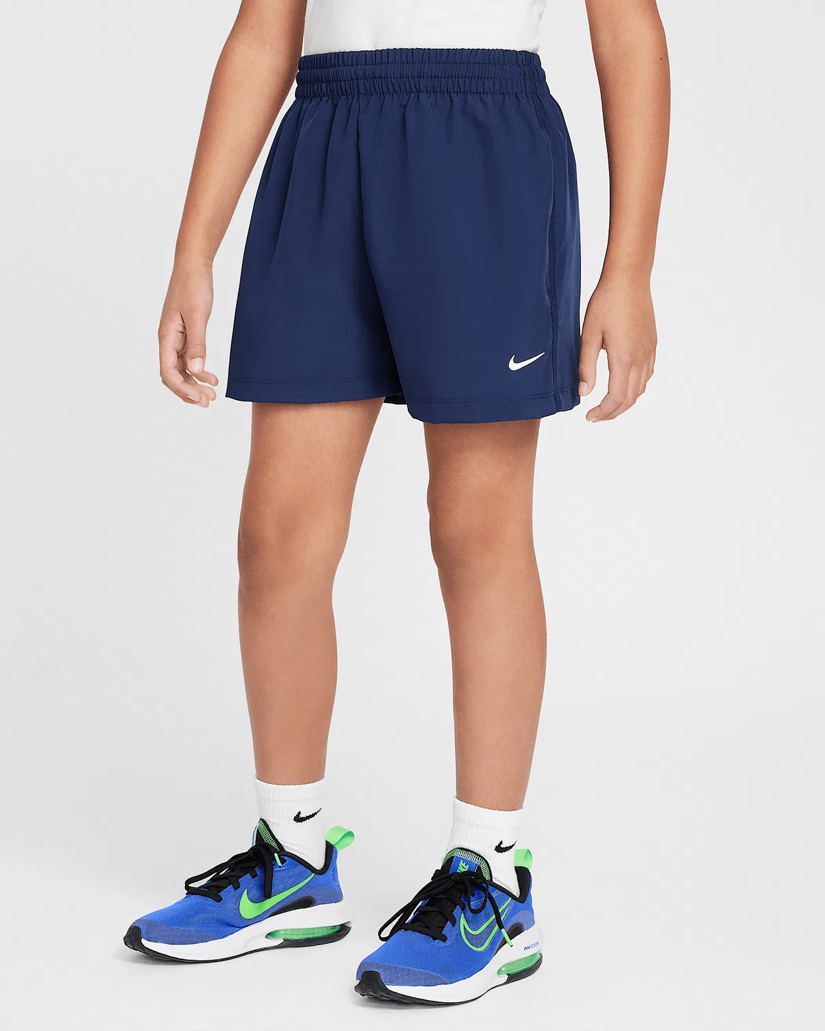 Детские шорты Nike Dri-FIT 4" Woven Shorts Big Kids' Multi, Midnight Navy/White
