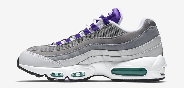Кроссовки Nike Air Max 95 'Grape', белый — фото 4