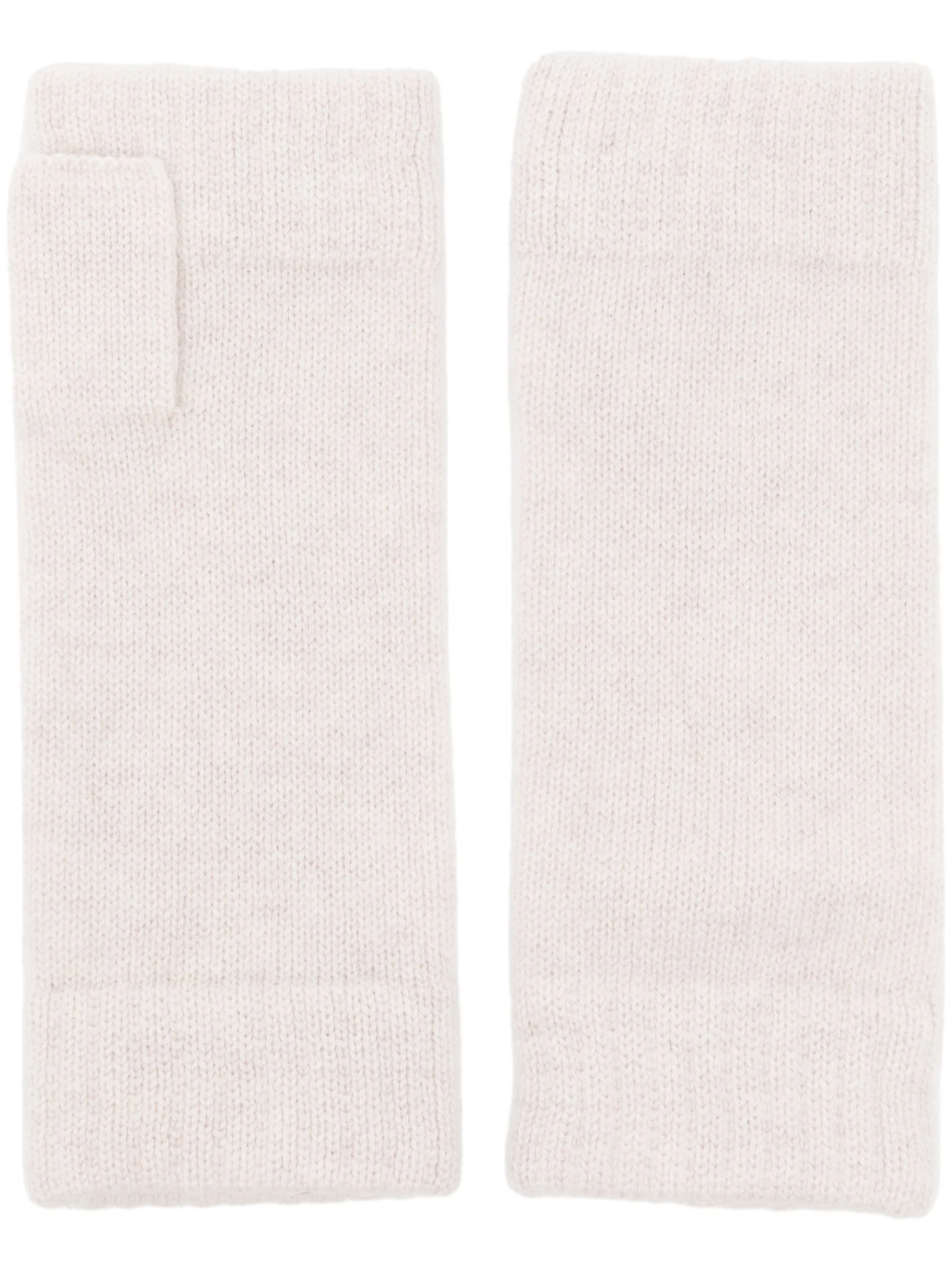 

Кашемировые перчатки-митенки N.Peal, белый