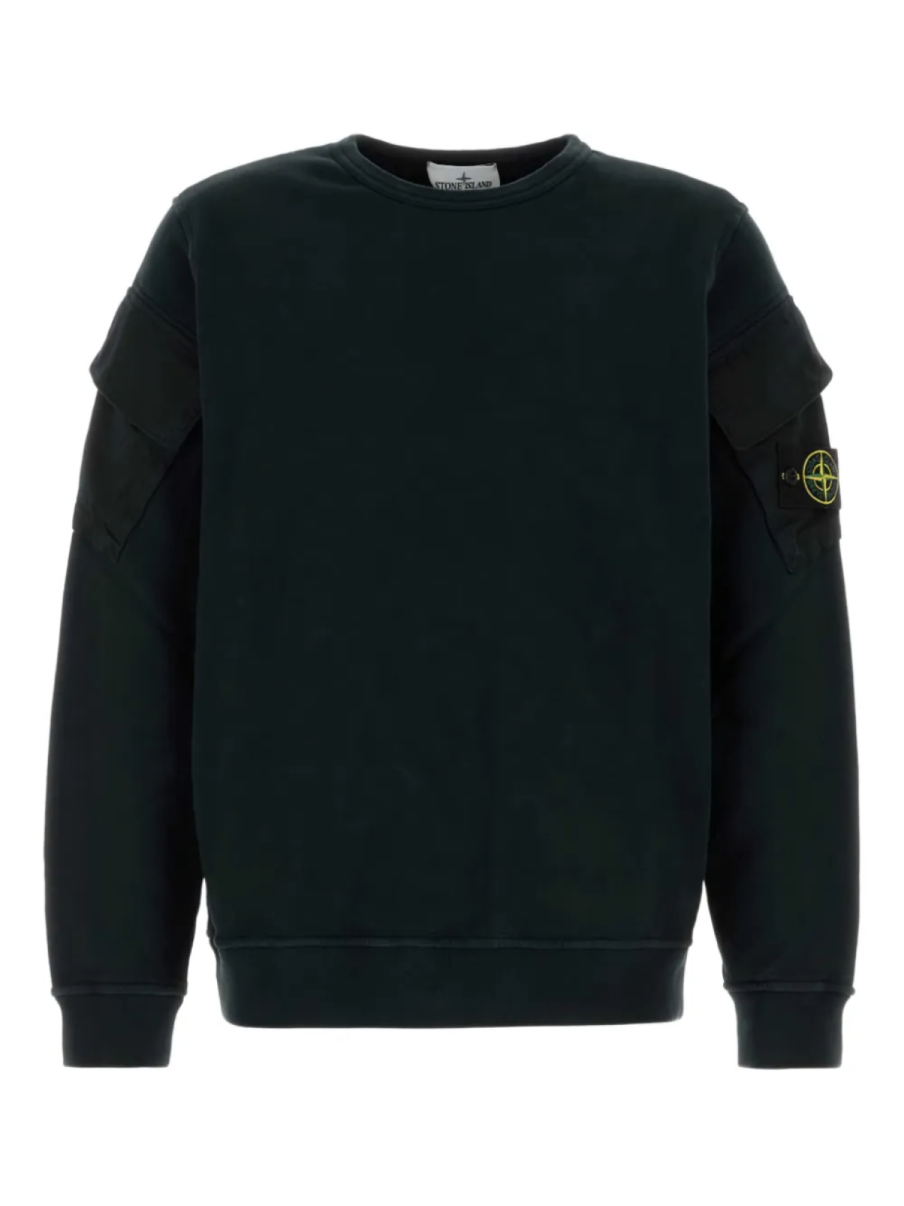 

Толстовка с накладным карманом и значком компаса Stone Island, черный