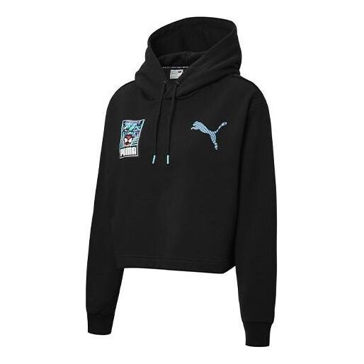 

Толстовка claw pack logo hoodie 'black blue white' Puma, черный