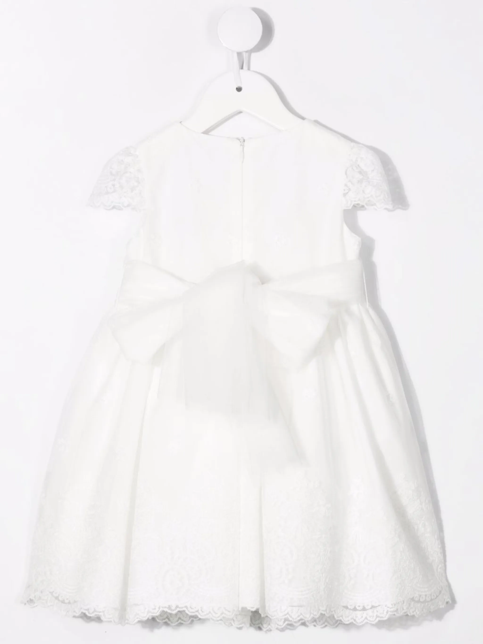 

Платье с кружевом и цветочным декором Mimilù, белый