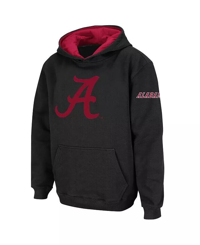 

Черный пуловер с капюшоном и большим логотипом Big Boys Alabama Crimson Tide Stadium Athletic