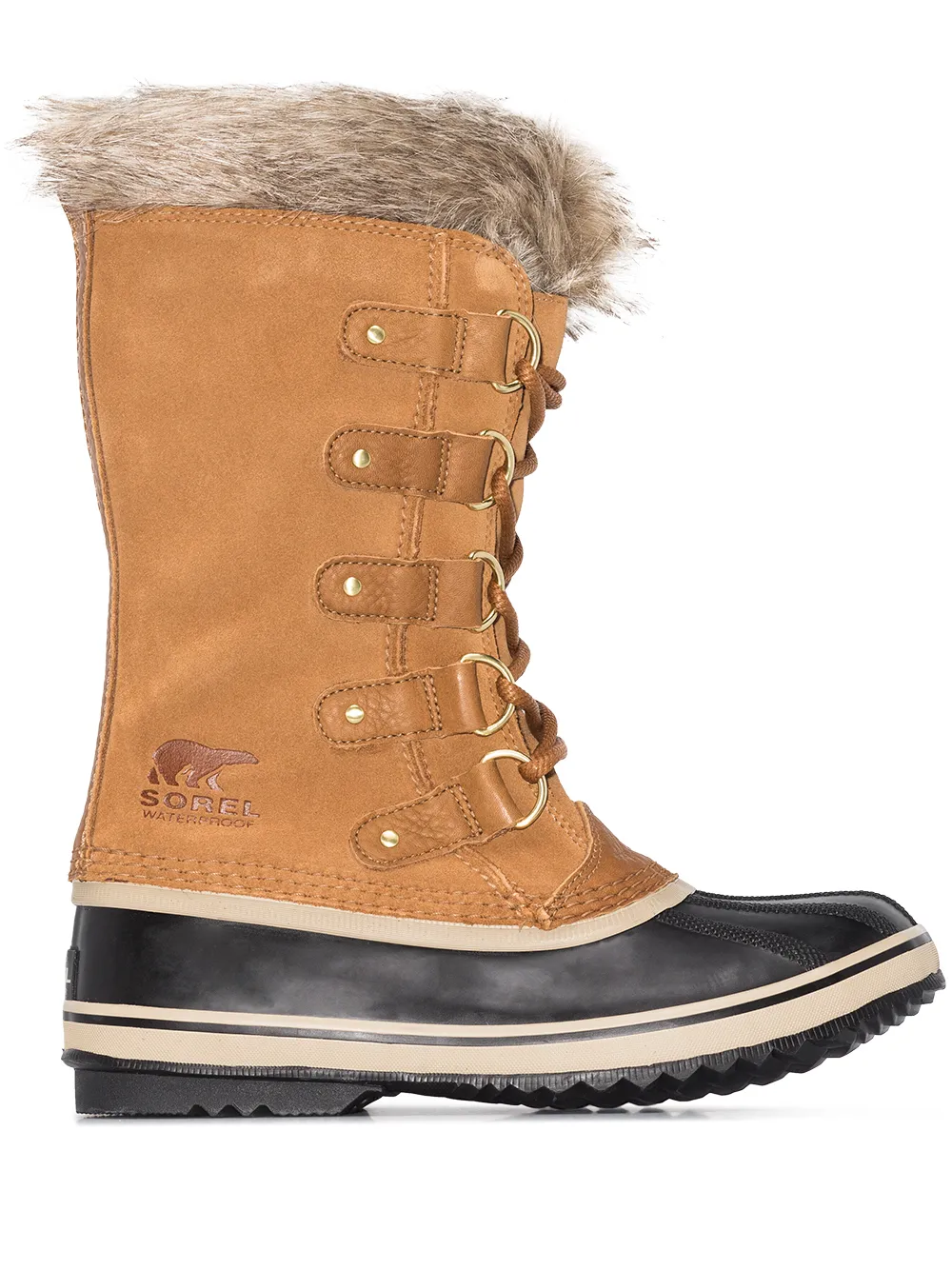 Ботинки женские SOREL Joan of Artic кожаные комбинированные, коричневый