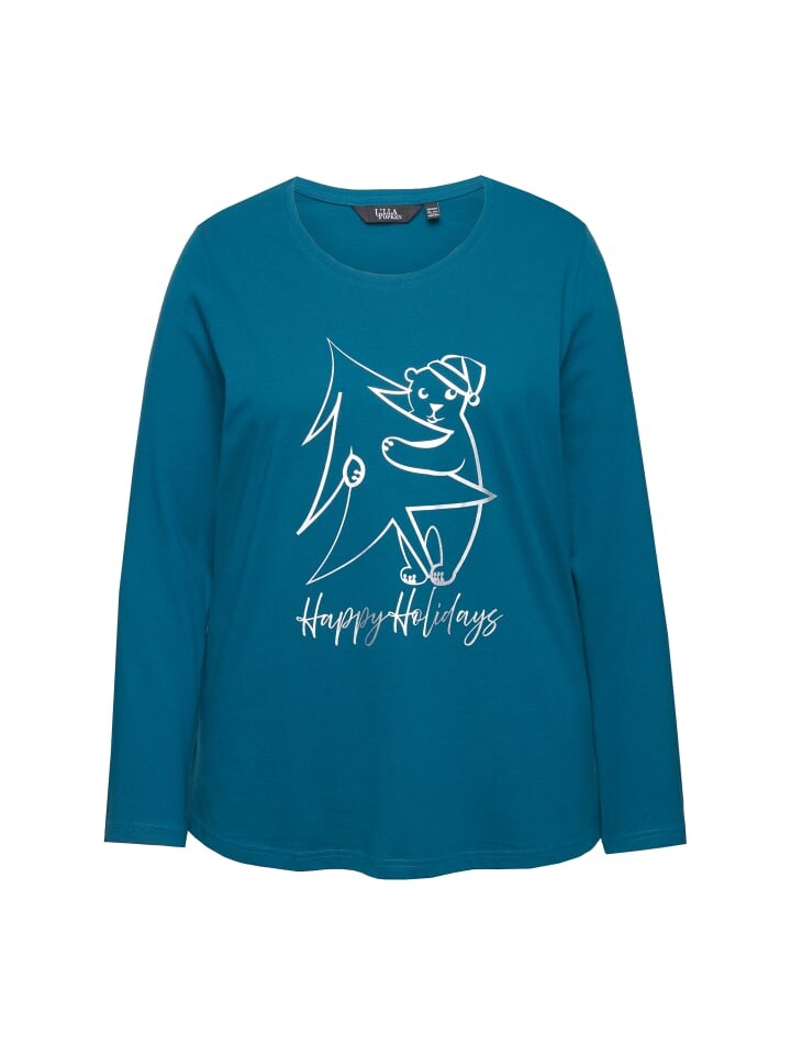 

Лонгслив Ulla Popken Longsleeve, цвет petrol