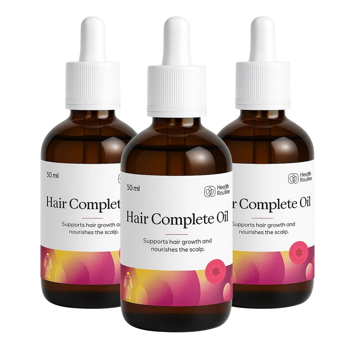 Набор масел для волос Health Routine: касторовое и розмариновое масло, 3 шт. Healthroutine, Pack Of 3