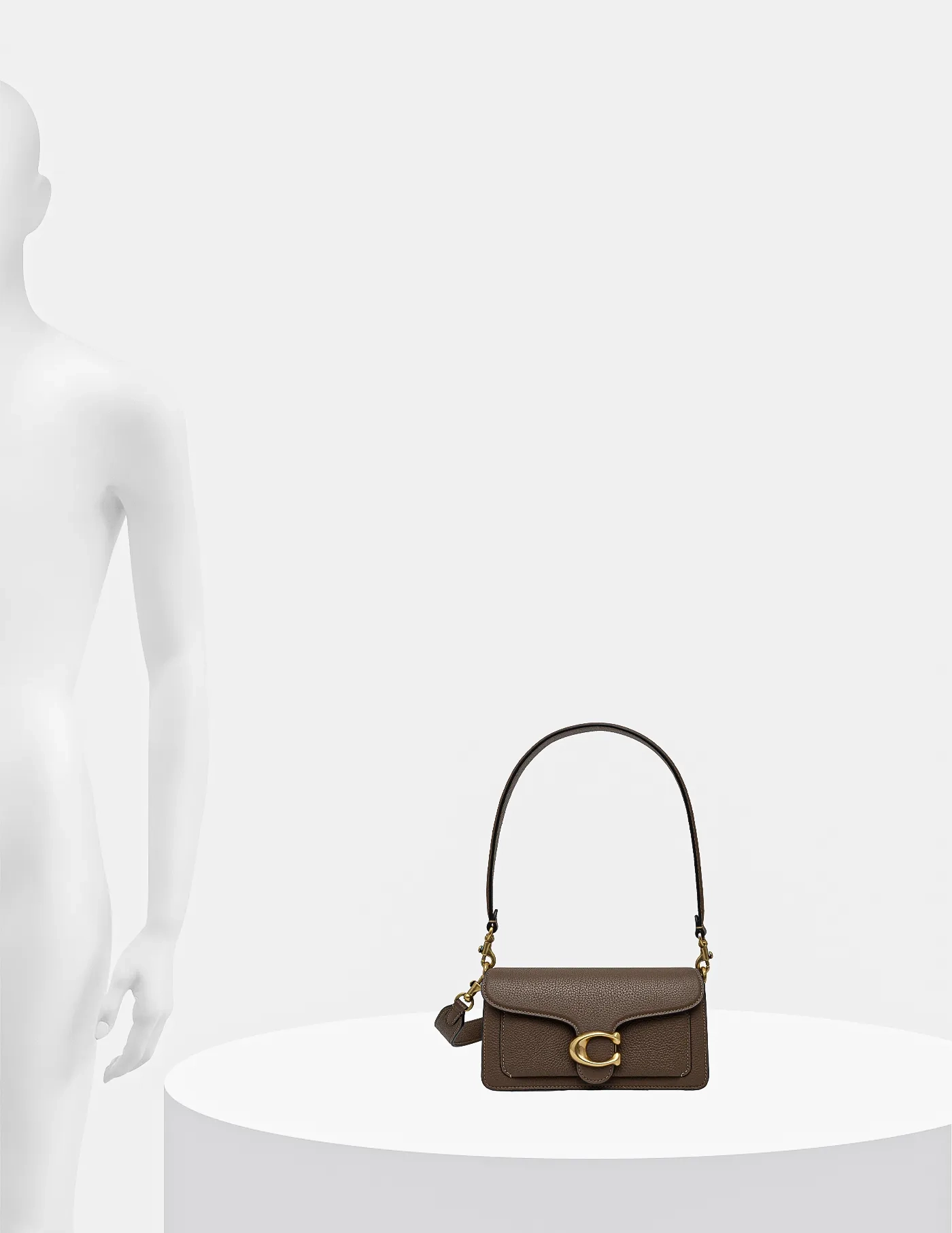 

Сумочка из полосатой кожи Coach, коричневый