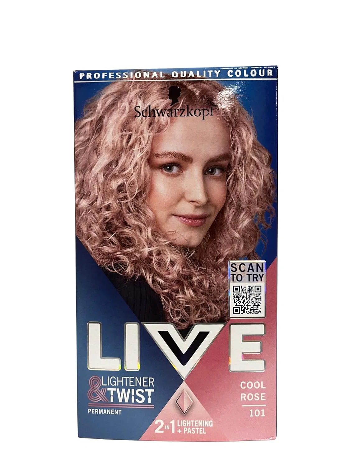 Осветлитель для волос Schwarzkopf Lightener + Twist Permanent, оттенок 101 Cool Rose (3 шт.) No brand