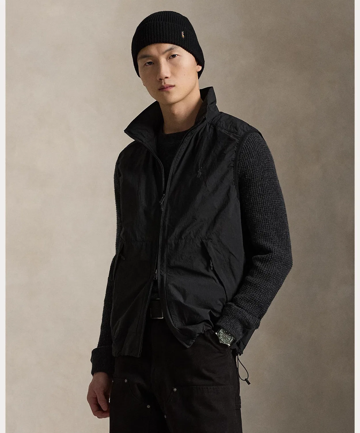 Жилет Hayford с молнией, бренд Polo Ralph Lauren, черный