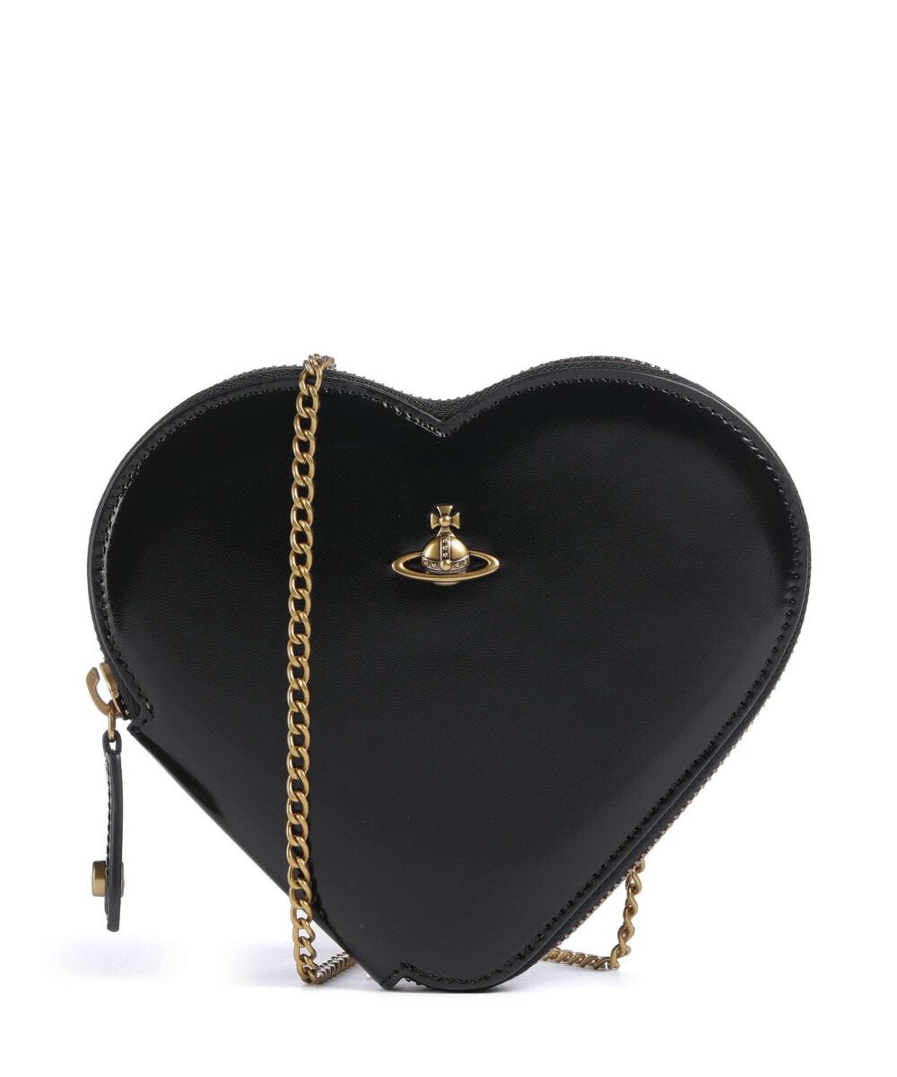 

Сумка на плечо shiny heart из овчины Vivienne Westwood, черный