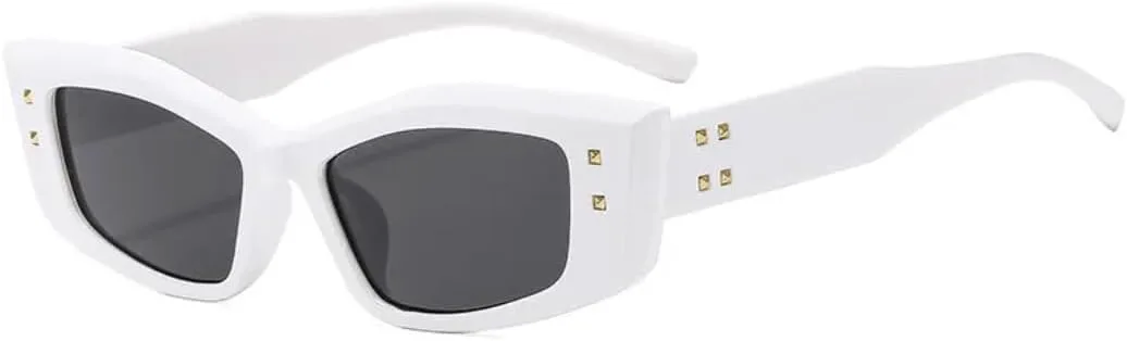 

Солнцезащитные очки с защитой UV400 | Маленькая оправа, конфетный цвет | для женщин и мужчин, для занятий спортом на открытом воздухе и вождения DSVIGF, White-black