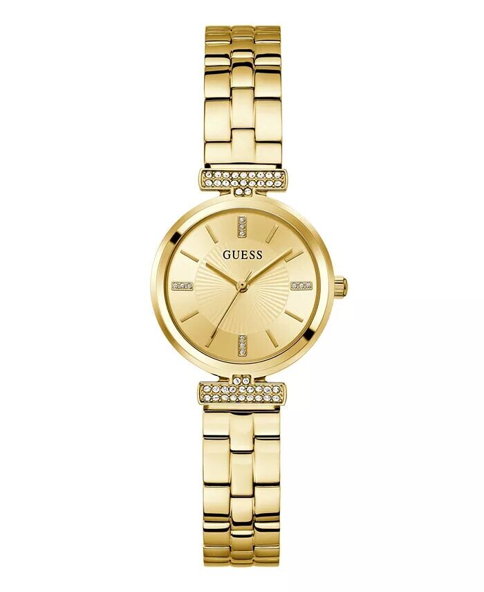 

Женские аналоговые часы из золотой стали, 28 мм GUESS