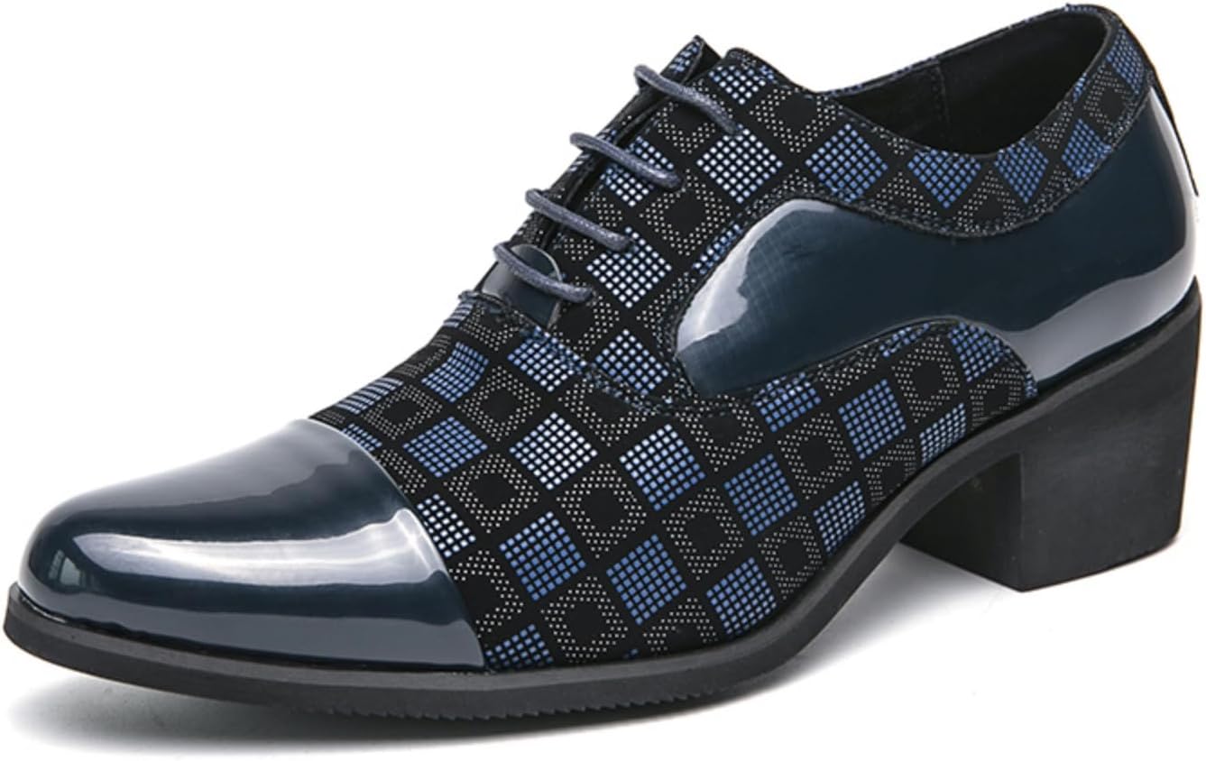 

Мужские модные оксфорды универсального стиля, нескользящие и удобные, подходят для офиса, выпускного и повседневных прогулок Aokisx, синий