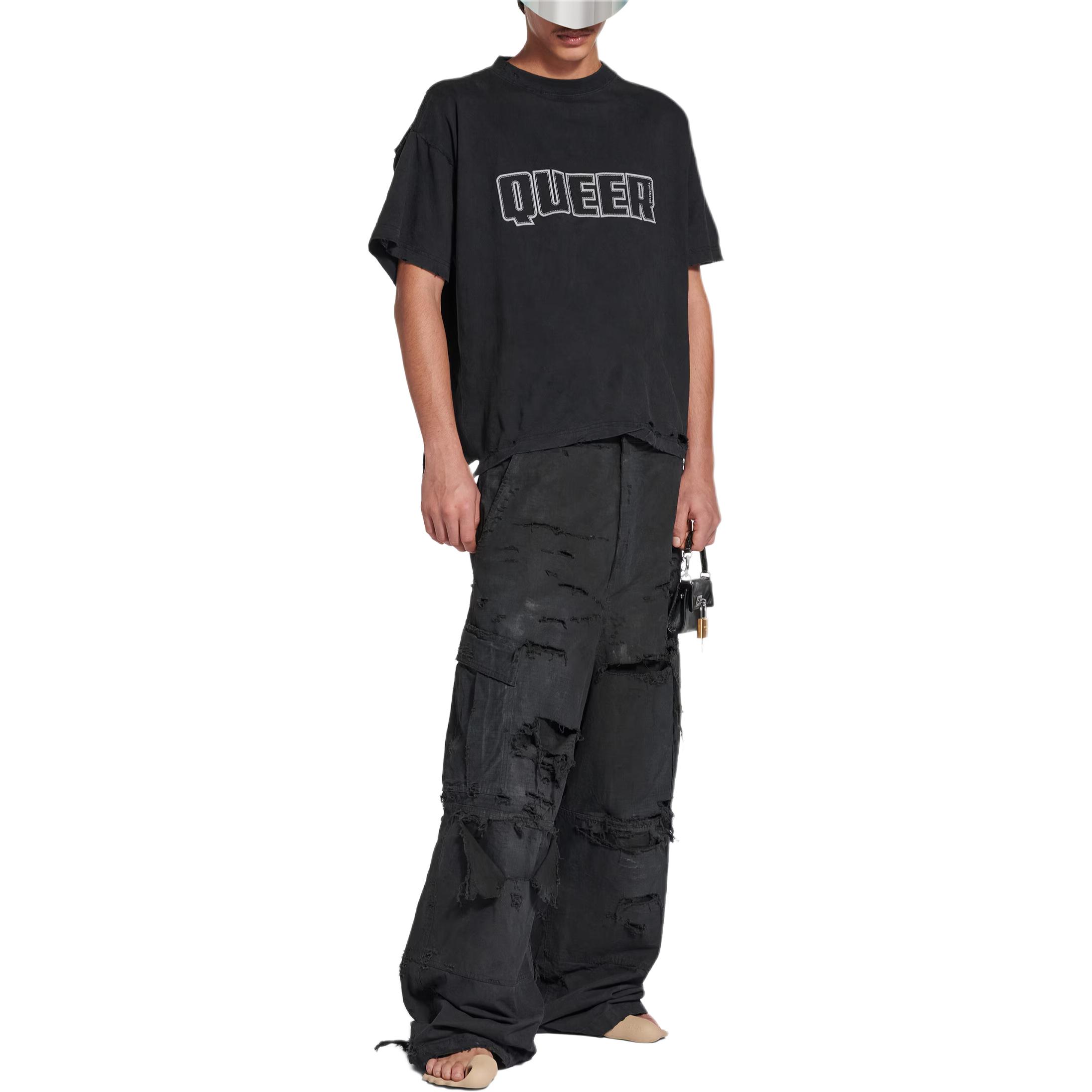 Balenciaga Футболка SS25 Loose Fit Unisex Black — фото 4