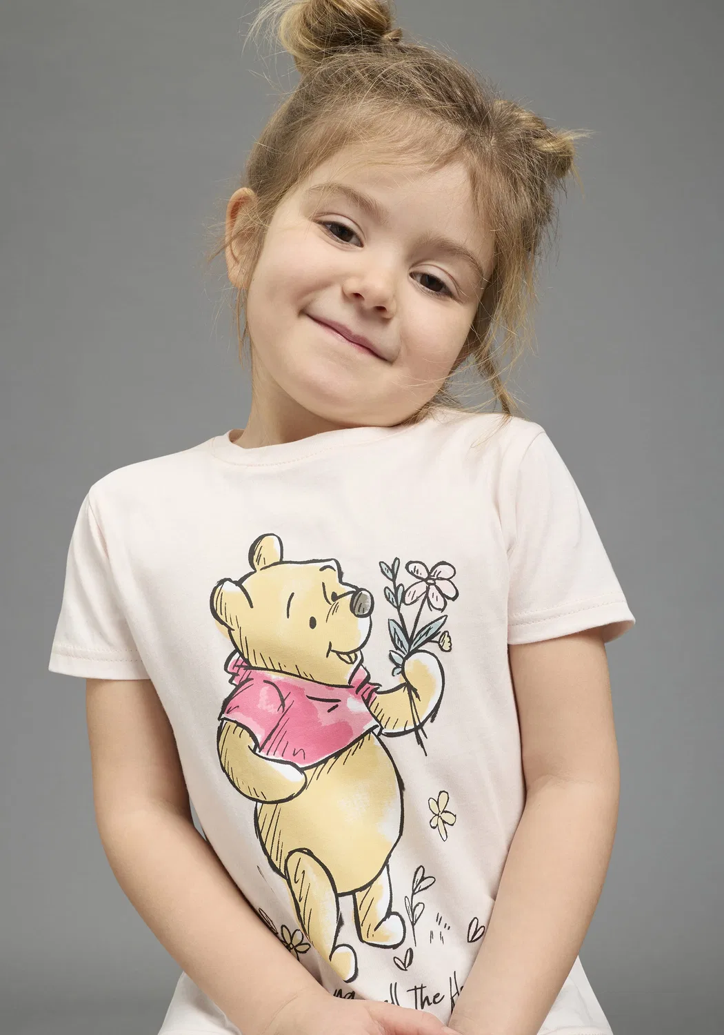 Футболка с принтом Winnie Pooh Kidsworld, розовый — фото 2