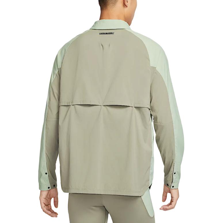 Nike Курка Dri FIT ADV мужская светло-армейского зеленого цвета с элементами горизонтального зеленого и черного, Light Army Green/Horizon Green/Black — фото 4