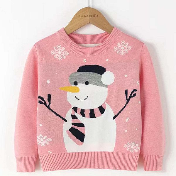 

Детский свитер с узором снеговика Mykids-Usa, Pink