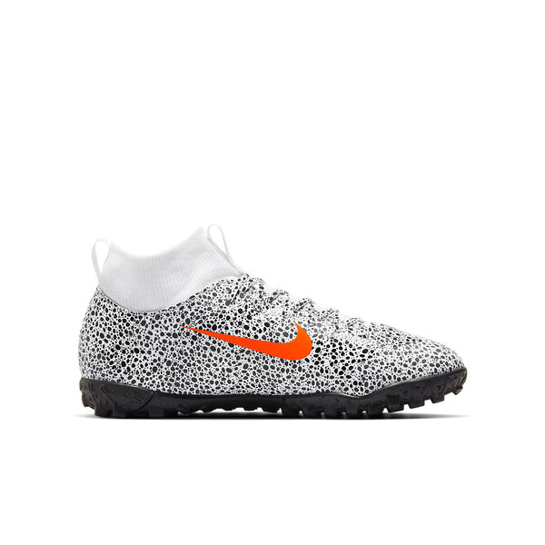 Кроссовки jr. mercurial superfly 7 academy cr7 safari tf turf 'black white orange' Nike, черный — фото 2