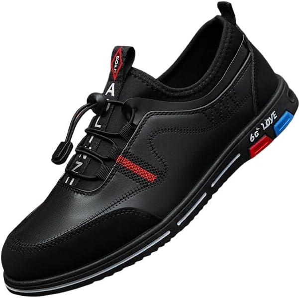 

Мужские повседневные кроссовки с мягкой подошвой - деловой стиль, Спортивная обувь, простая и удобная, дизайн для ношения одной обуви Hoalox, черный