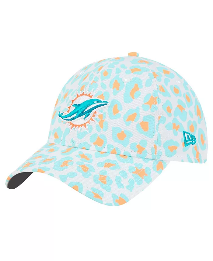 

Белая регулируемая шапка Miami Dolphins Active Leopard 9TWENTY для девочек New Era