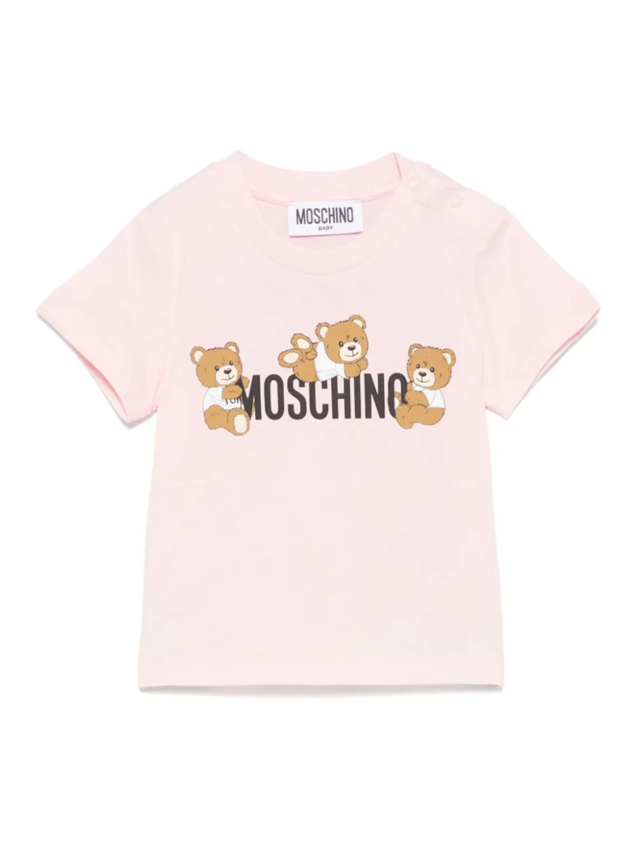 

Moschino Kids футболка с принтом, розовый