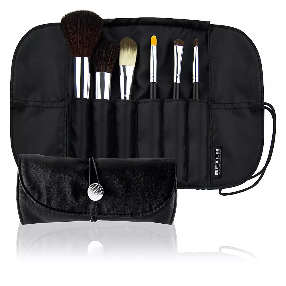 

Кисть для лица Professional estuche-manta con 6 brochas make up Beter, 6 шт.