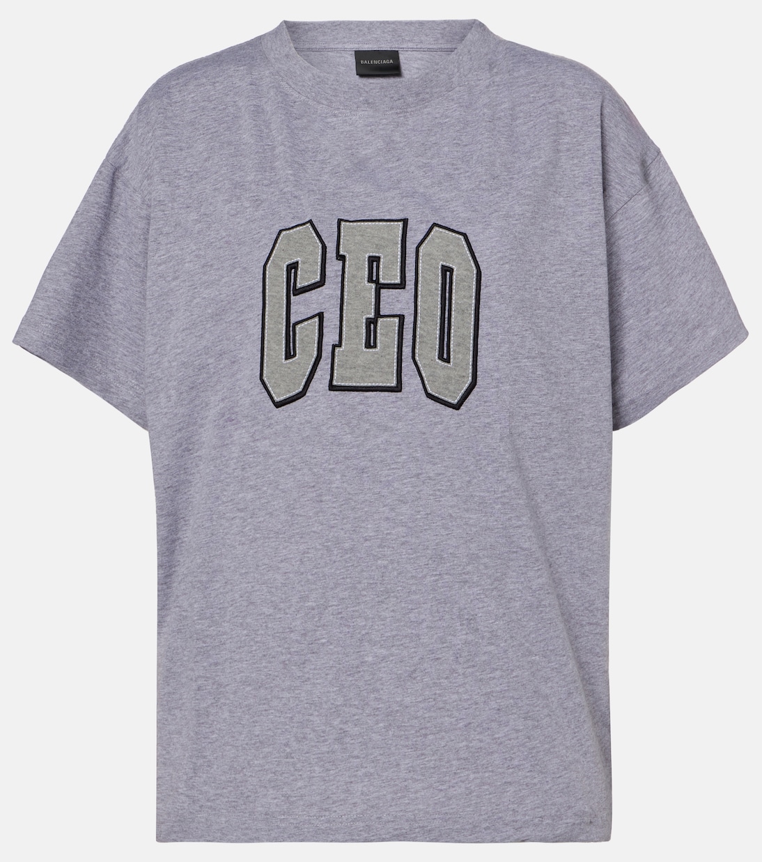 

Футболка CEO Team из хлопкового джерси Balenciaga, Heather Grey