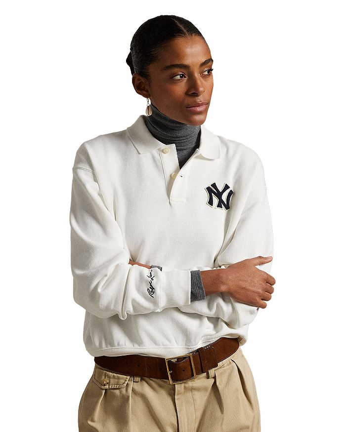 

Флисовая поло-рубашка Yankees Ralph Lauren, белый