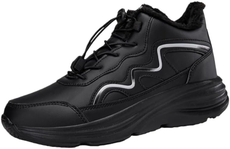 

Удобные толстые и теплые мужские спортивные обувь - высокие повседневные хлопковые кроссовки. Внутренняя подкладка мягкая и противоскользящая. Это обувь для прогулок Clolinde, черный