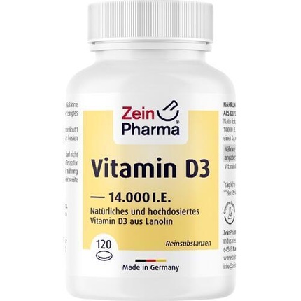 

Витамин D3, 14 000 МЕ, мягкие желатиновые капсулы Zeinpharma, 120 шт Zeinpharma Germany Gmbh