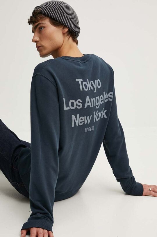 

Хлопковая толстовка Superdry, синий