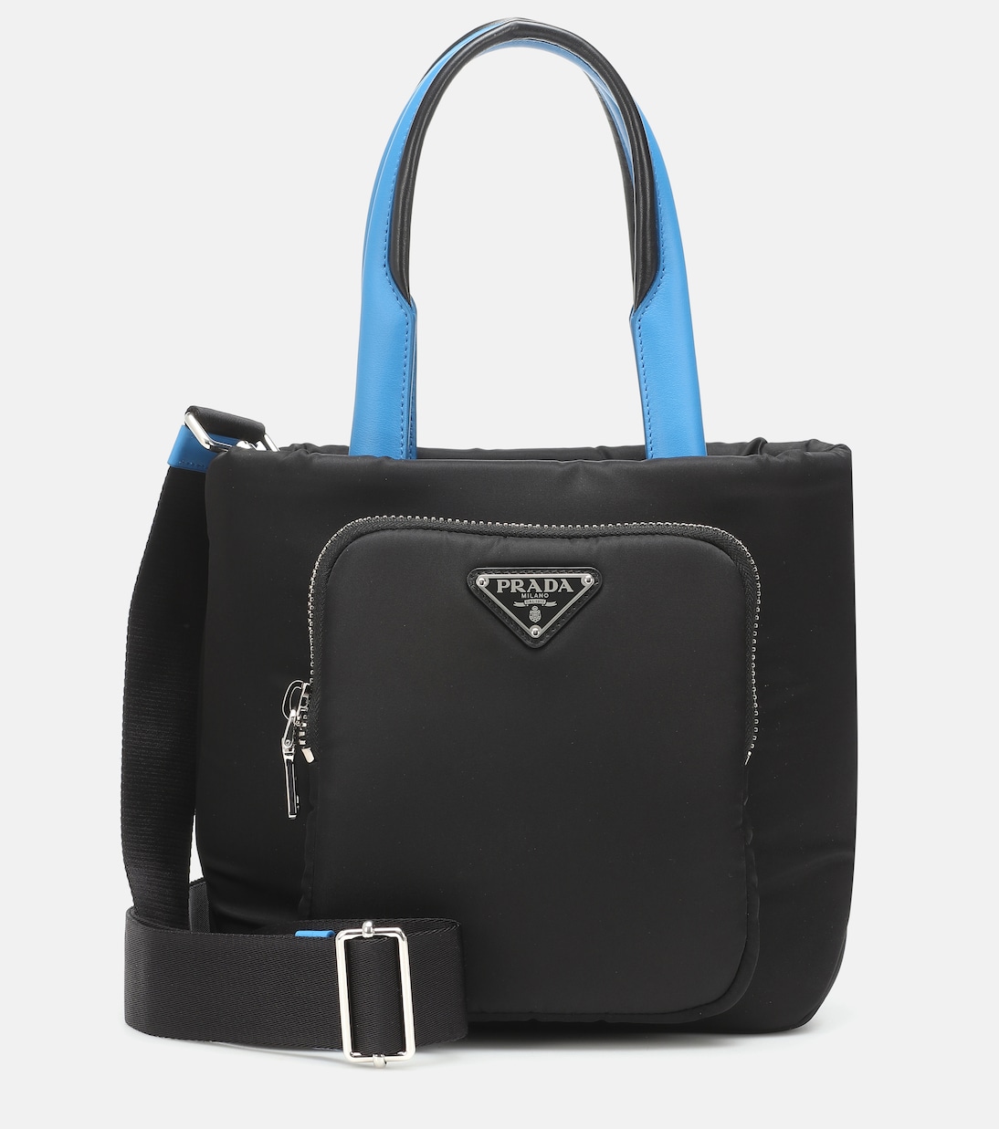 

Сумка-тоут из нейлона с кожаными вставками Prada, Nero+Marea