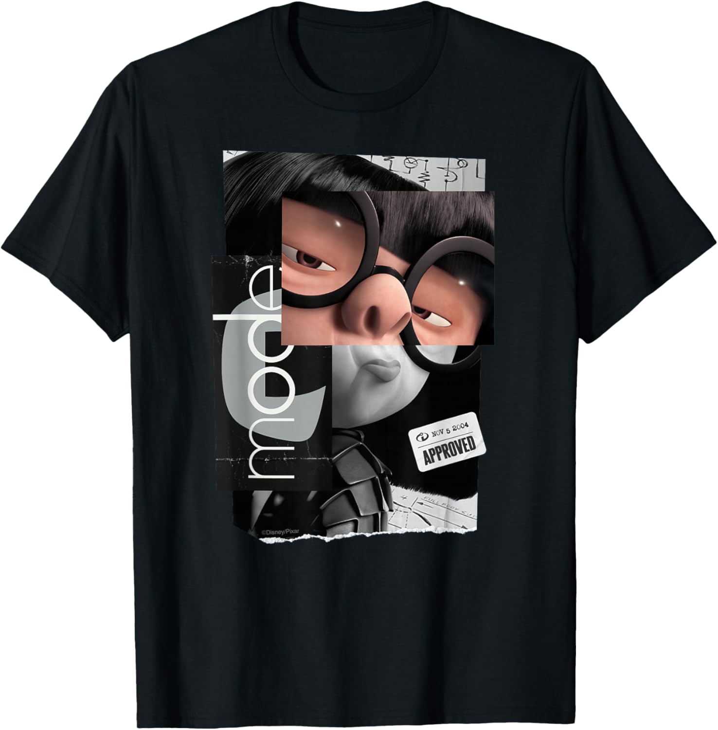 

Футболка с логотипом Disney и Pixar Суперсемейка Эдны, черная Disney Pixar