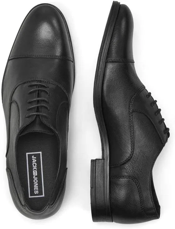 Мужские кожаные дерби Jack & Jones Jfwdonald цвета коньяк, Grey Anthracite — фото 4