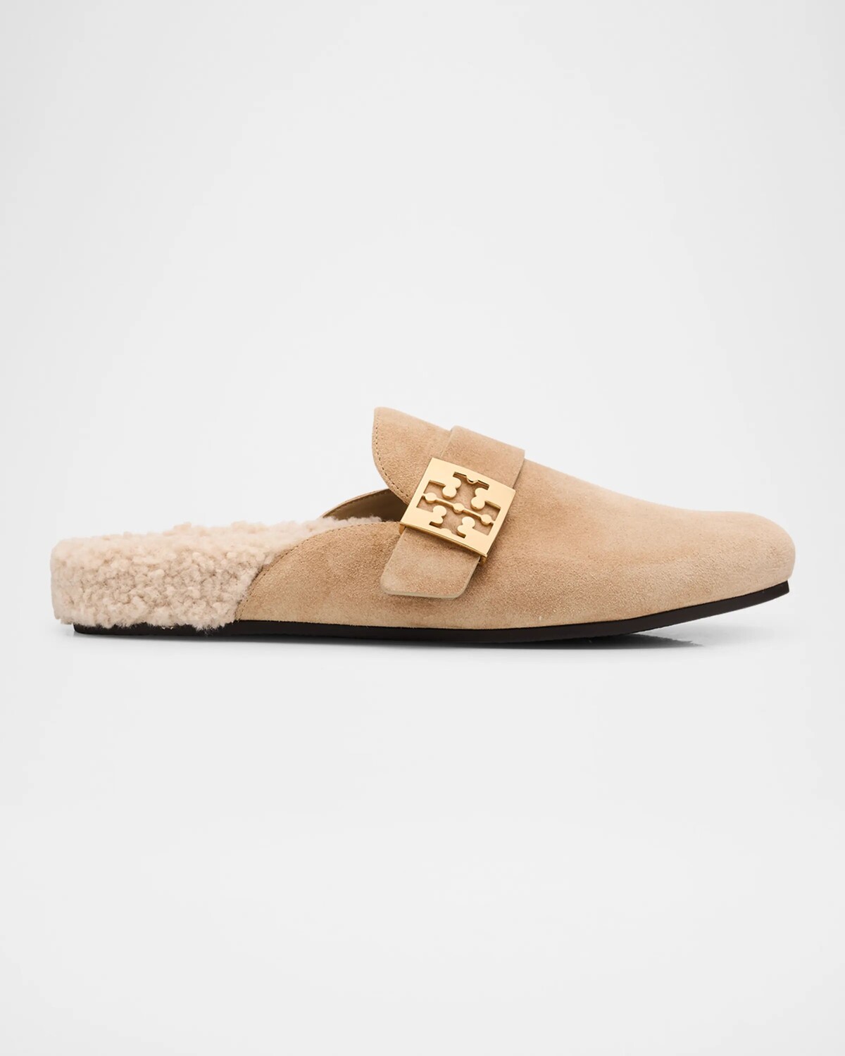 Мюли-лоферы из овчины Mellow с пряжкой и пряжкой Tory Burch, цвет Noisette Taupe