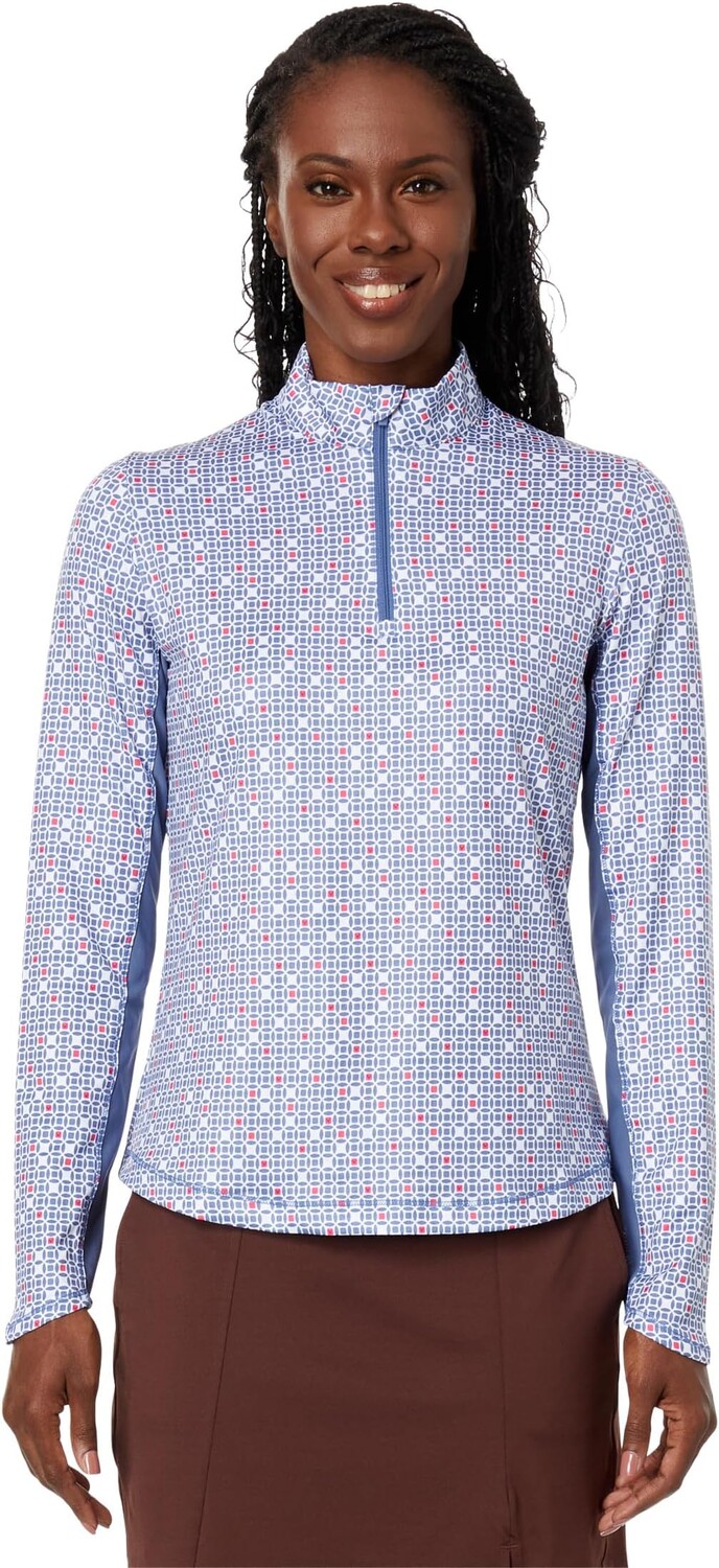 

Пуловер Callaway Chevron Geo Sun Protection 1/4 Zip Pullover, цвет Coastal Fjord