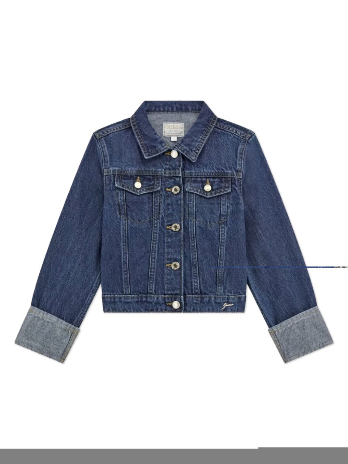 

Guess, детская джинсовая куртка guess kids, синий